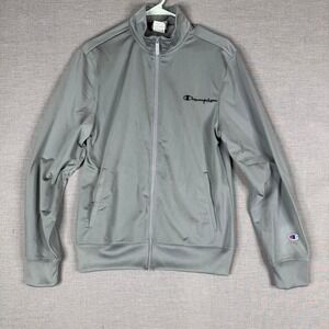 Champion Track Jacket‎ Mens Small Full Zip Gray Lightweight Athletic Coat